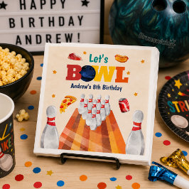 Vamos Jogar Boliche Guardanapos de Aniversário