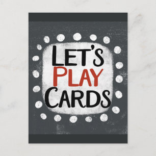 Vamos Jogar Cartas Cartão Postal