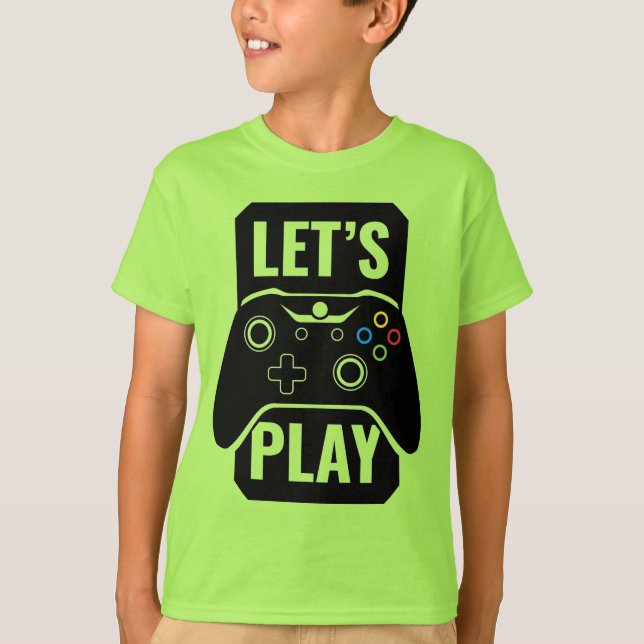 Vamos jogar video games T-Shirt (Frente)