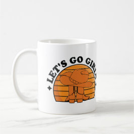 Vamos Lá Garotas Botas de Vaqueira Caneca de Café 