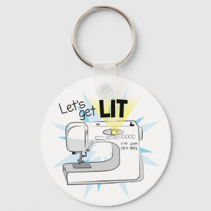 Vamos Lit Sewing Machine Chaveiro