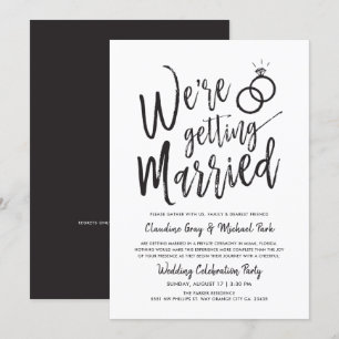 Vamos nos casar Convite De Festa Após Casamento