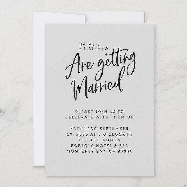 Vamos nos casar no convite de casamento (Frente)