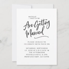 Vamos nos casar no convite de casamento