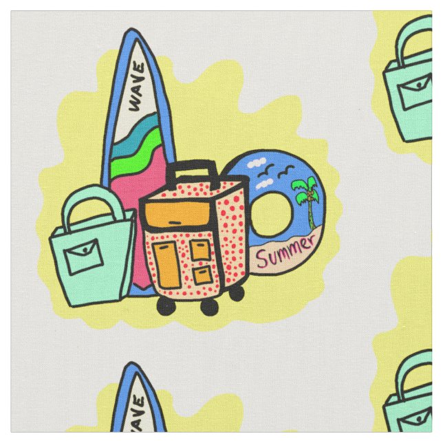 vamos pa la playa tecido (Detalhe)