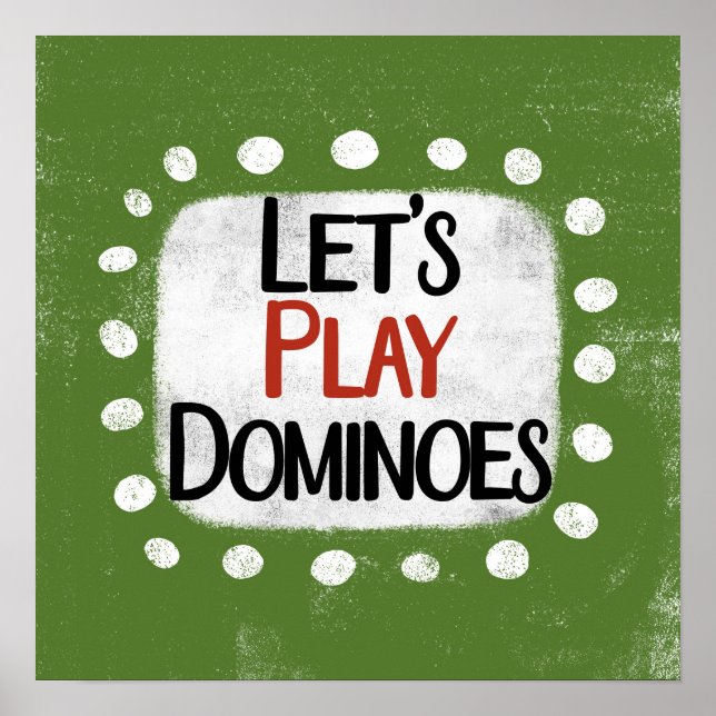 Vamos Play Dominoes Poster Wall Art (Frente)