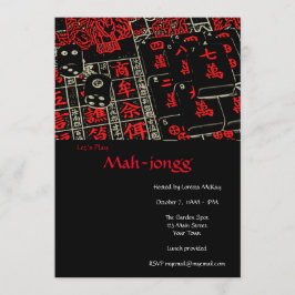 Vamos Play Mahjong - um convite personalizável