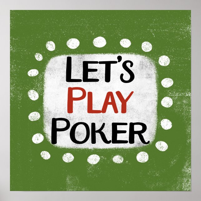 Vamos Play Poker Poster Wall Art (Frente)