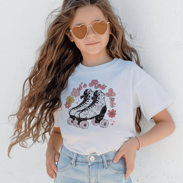 Vamos Roll Girls | T-Shirt com Rolador de Retro (Criador carregado)