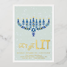 Vamos Sair | Convite de festas de Hanukkah
