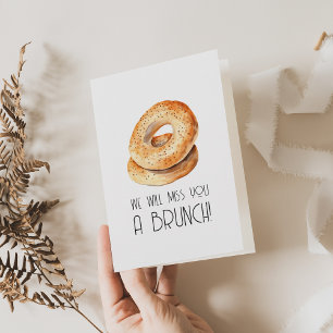 Vamos sentir sua falta cartão de saudação de apose