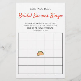 Vamos Taco 'Bout Chá de panela Bingo Game'