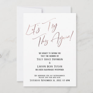 Vamos Tente Novamente Este Cartão De Casamento Adi