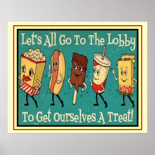 "Vamos Todos Ir Para O Lobby..." 16 x 20 Impressão (Frente)