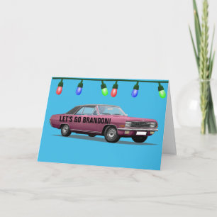 VAMOS VÁ BRANDON! CARTÕES DE NATAL DE CARRO CLÁSSI