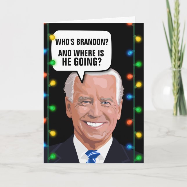 VAMOS VÁ BRANDON JOE BIDEN BIDEN CHRISTMAS CARTÕES (Frente)