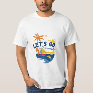 Vamos Vai Nadar - Diversão de Camisa de Praia