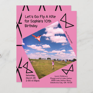 Vamos voa um Convite de aniversário pipa