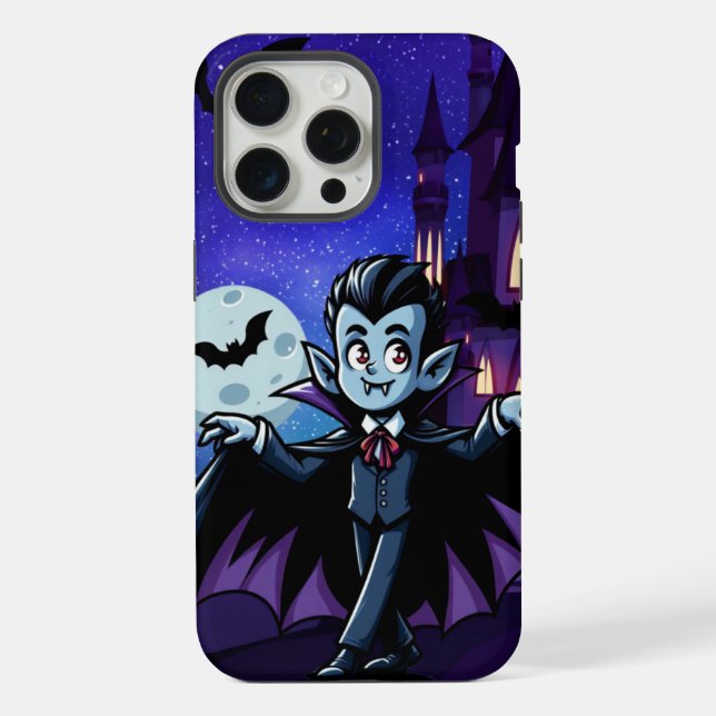 Vampiro bonitinho e branco do Halloween (Verso)