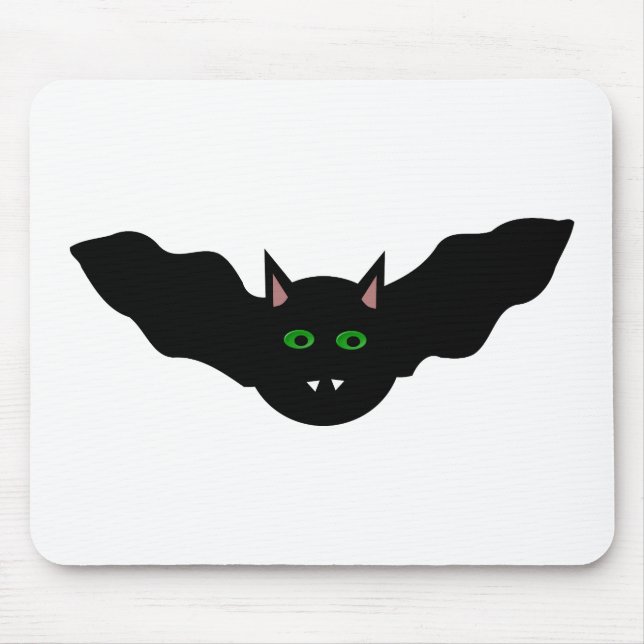 Vampiro Cat Face Bat Halloween Mousepad (Frente)