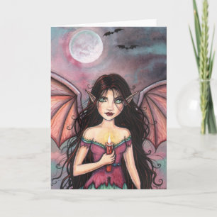 Vampiro de Halloween com Cartão de Vela