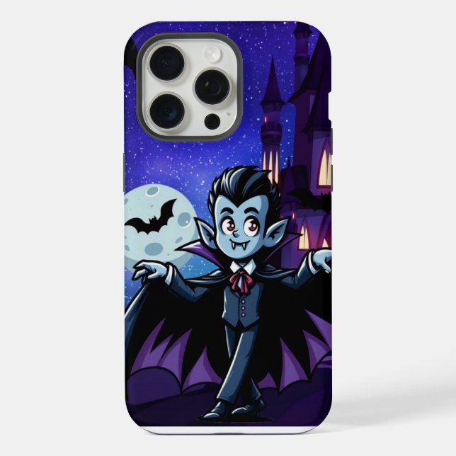 Vampiro de Halloween fofo e caprichoso (Verso)