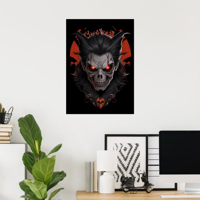 Vampiro de Poster de parede escarnecida pelo crâni (Escritório em casa)