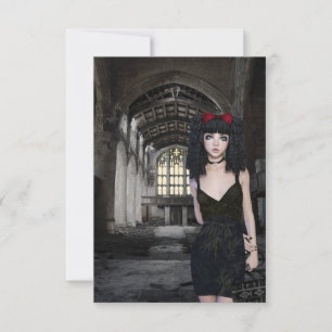 vampiro gótico, mulher vestida preta, igreja