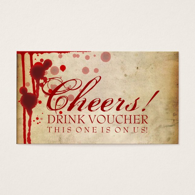 Vampiro Halloween Bebe Voucher Falso Vermelho Sang (Frente)