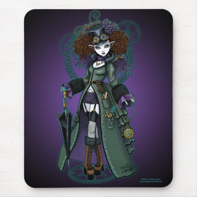 Vampiro Mousepad do viajante do tempo de Steampunk (Frente)