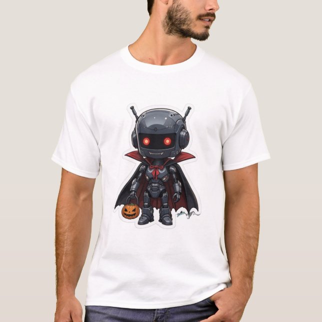 Vampiro Robô Shirt T-Shirt Cute Sci-Fi (Frente)