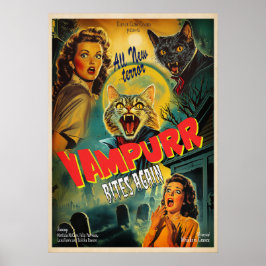 Vampurr Morde Novo - poster de terror retrô