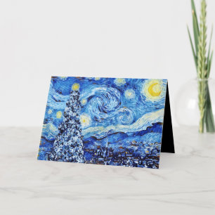 Van Gogh - A Noite Estrelada - Cartão de Natal Bra