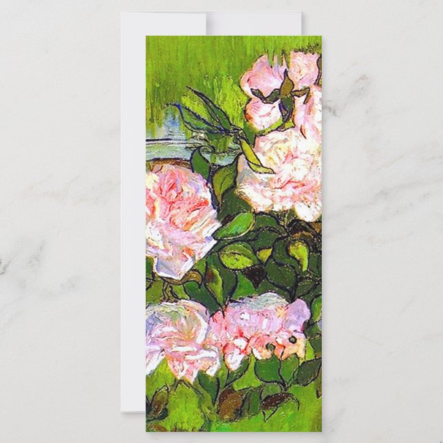 Van Gogh ainda vive com a placa de rosas rosa (Frente)