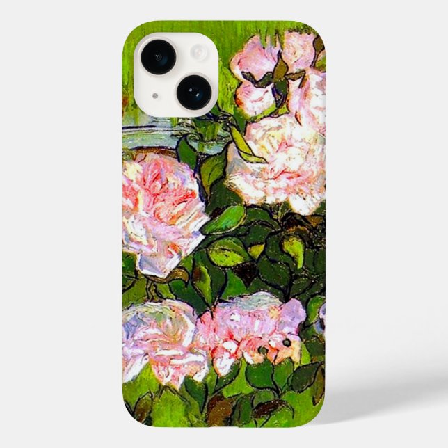 Van Gogh ainda vive com rosas rosa (Verso)