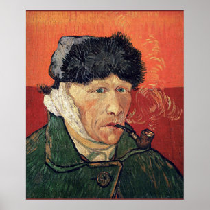 Van Gogh - Autorretrato com Poster de Orelha Banda
