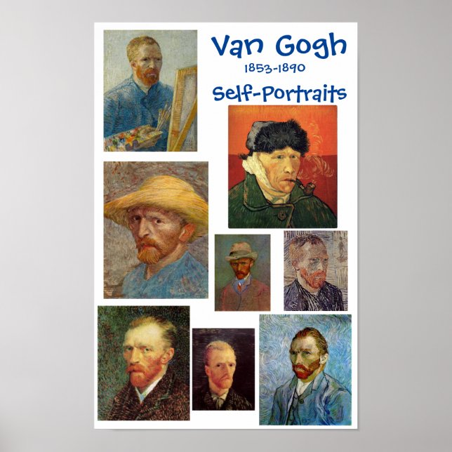 Van Gogh, autorretratos, Poster (Frente)