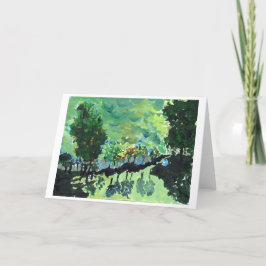 Van Gogh-como o cartão de nota da paisagem