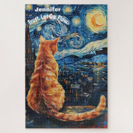Van Gogh Cute Feline Quebra-cabeça
