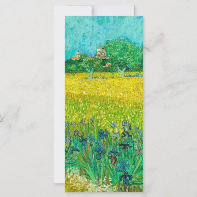 Van Gogh Field com Irises Perto de Arles Card (Frente)