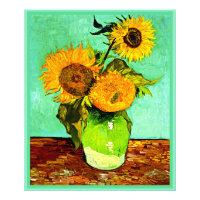 Van Gogh - Girassóis, Três, Impressão de Foto