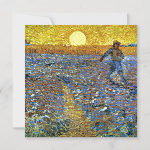 Van Gogh - O Sower, famosa pintura, cartão