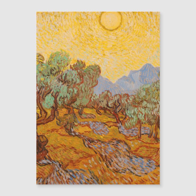 Van Gogh Olive Trees Yellow Sun Sky (Frente)
