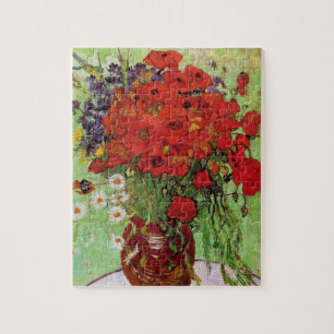 Van Gogh Red Poppies e Daisies Quebra-cabeça