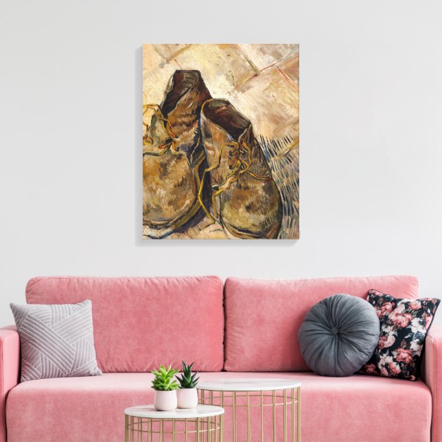 Van Gogh "Shoes" Canvas Print (Insitu(Sala de estar))