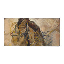Van Gogh Shoes Painting Desk Mat