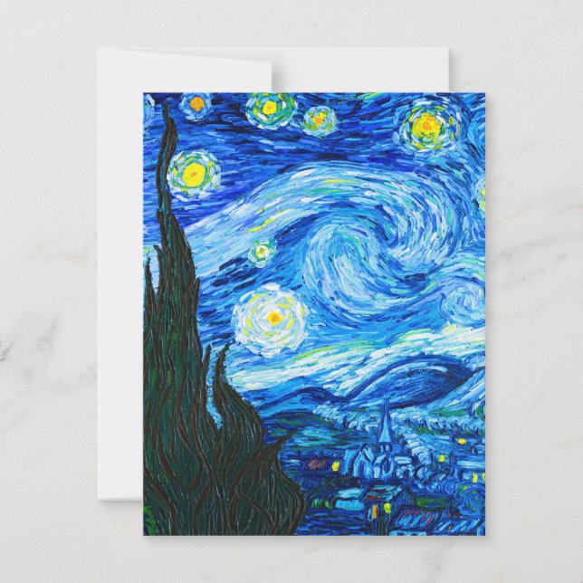 Van Gogh Starry Night Card (Frente)