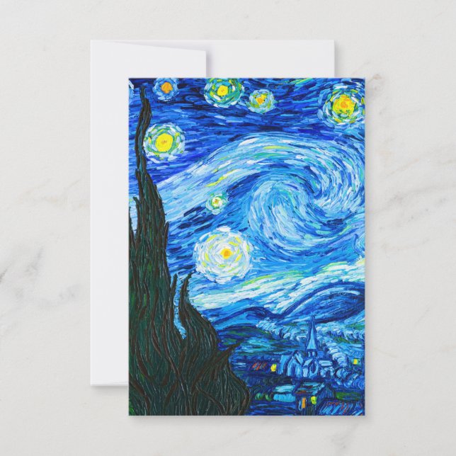 Van Gogh Starry Night Card (Frente)
