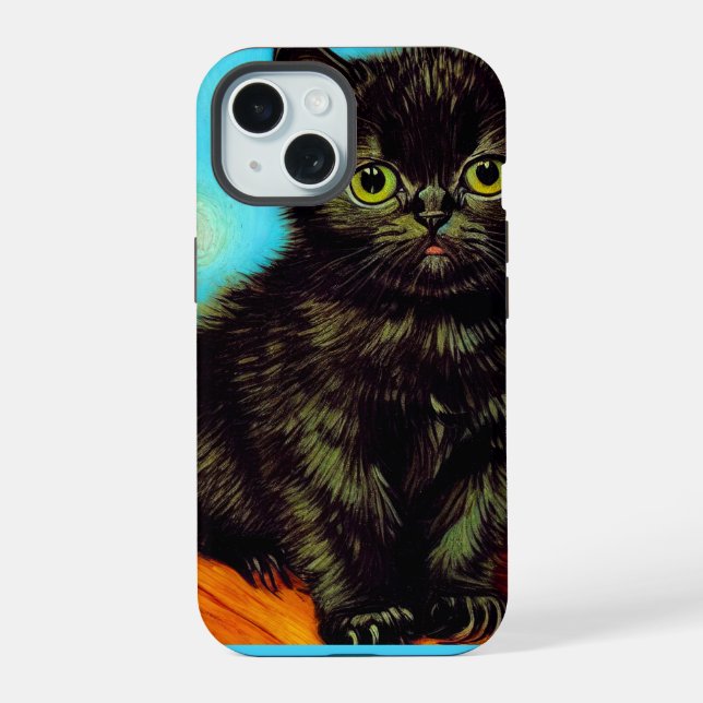 Van Gogh Style Pouting Kitten (Verso)