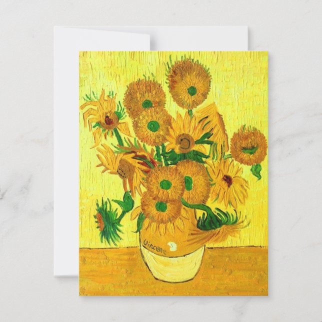 Van Gogh Sunflower Card (Frente)